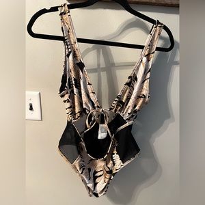 One piece bathing suit.